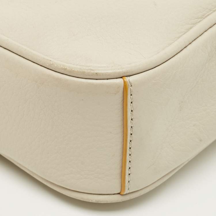 Pre Owned Marc by Marc Jacobs Sally Light Grey/Mustard Leather Crossbody Bag