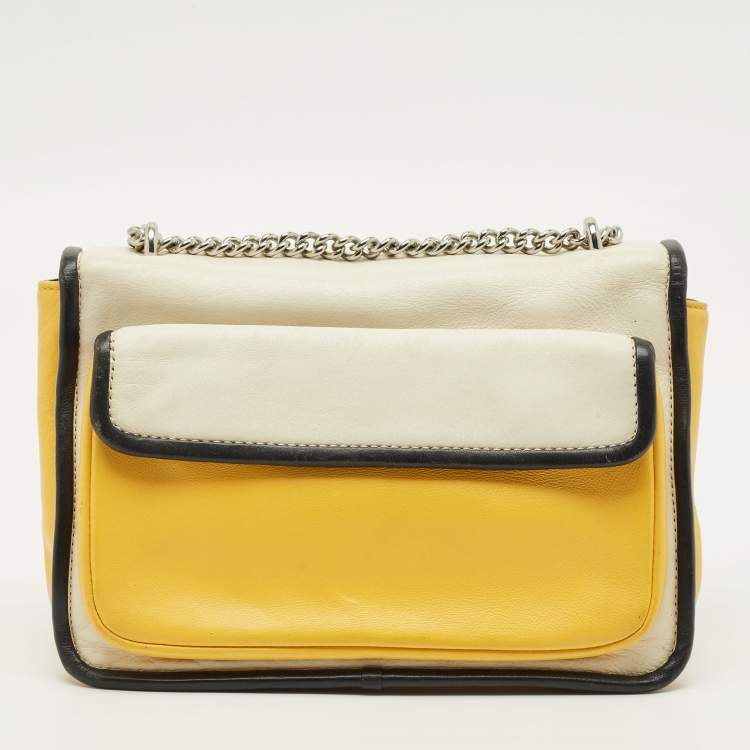 Pre Owned Marc by Marc Jacobs Rebel 24 Colorblock Leather Shoulder Bag