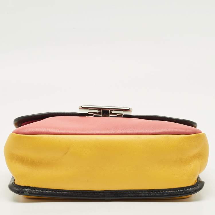 Pre Owned Marc by Marc Jacobs Rebel 24 Colorblock Leather Shoulder Bag
