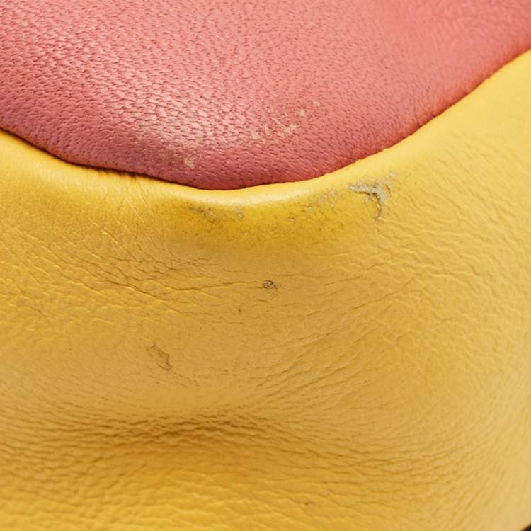 Pre Owned Marc by Marc Jacobs Rebel 24 Colorblock Leather Shoulder Bag