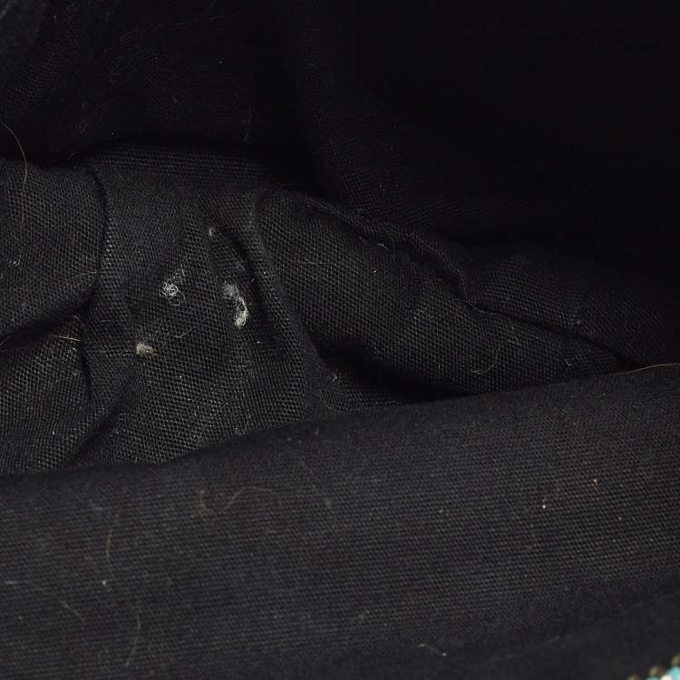 Pre Owned Marc by Marc Jacobs Classic Q Percy Turquoise Blue Leather Crossbody Bag