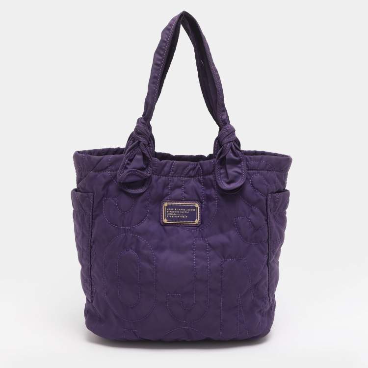 Pre Owned Marc by Marc Jacobs Pretty Medium Purple Nylon Tote