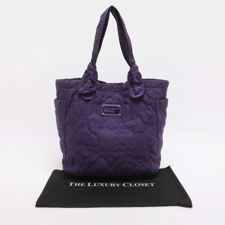 Pre Owned Marc by Marc Jacobs Pretty Medium Purple Nylon Tote