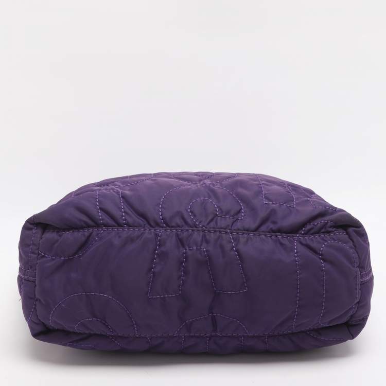 Pre Owned Marc by Marc Jacobs Pretty Medium Purple Nylon Tote