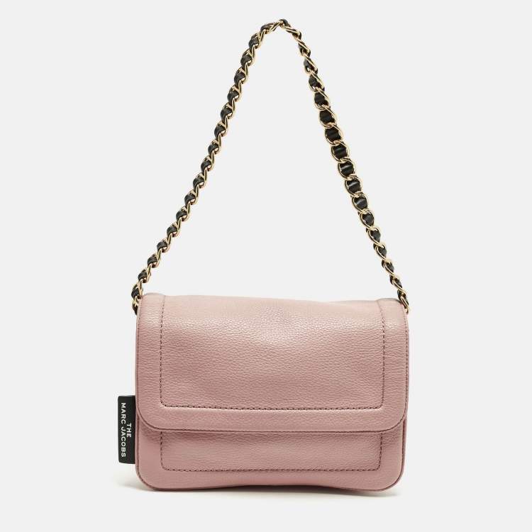 Pre Owned Marc by Marc Jacobs The Cushion Pink/Black Leather Shoulder Bag