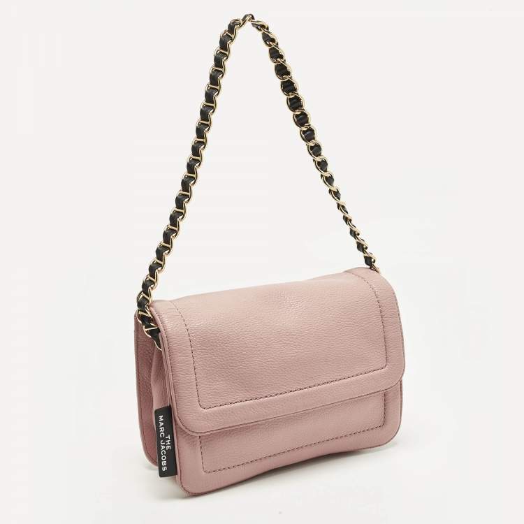Pre Owned Marc by Marc Jacobs The Cushion Pink/Black Leather Shoulder Bag