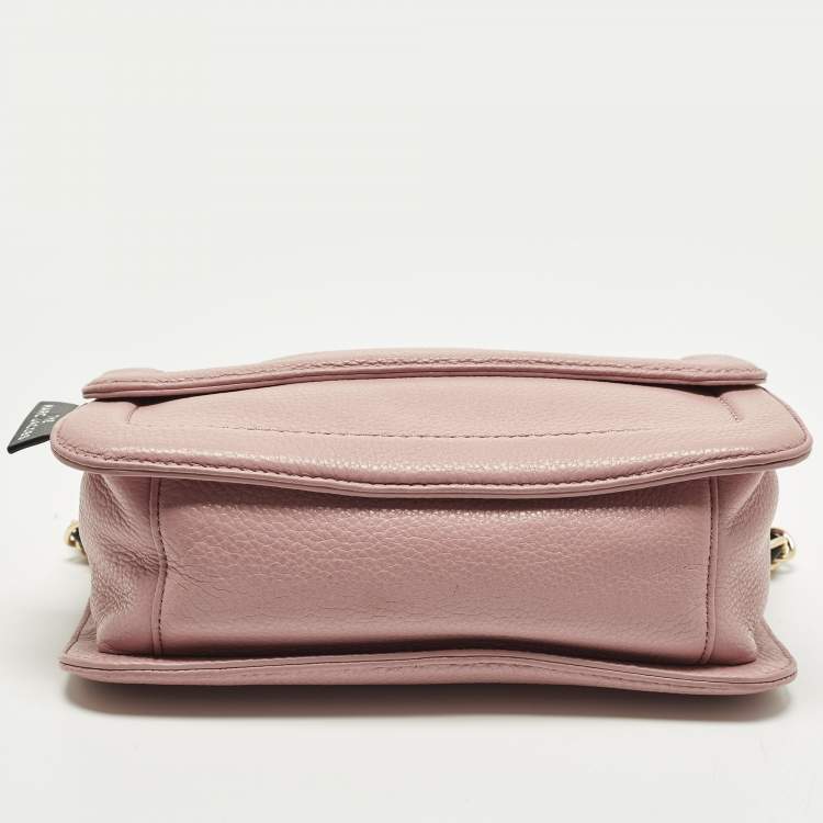 Pre Owned Marc by Marc Jacobs The Cushion Pink/Black Leather Shoulder Bag