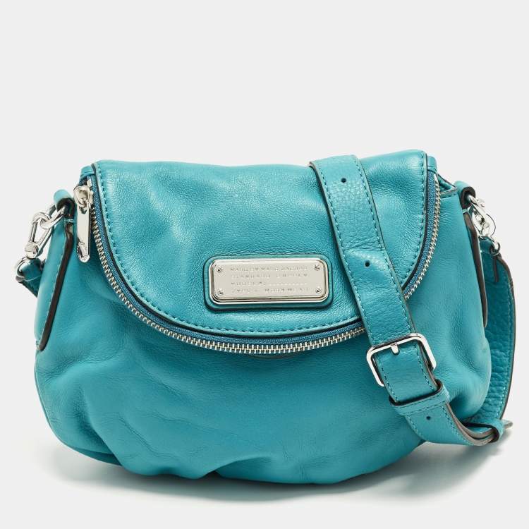 Pre Owned Marc by Marc Jacobs Classic Q Natasha Teal Green Leather Shoulder Bag