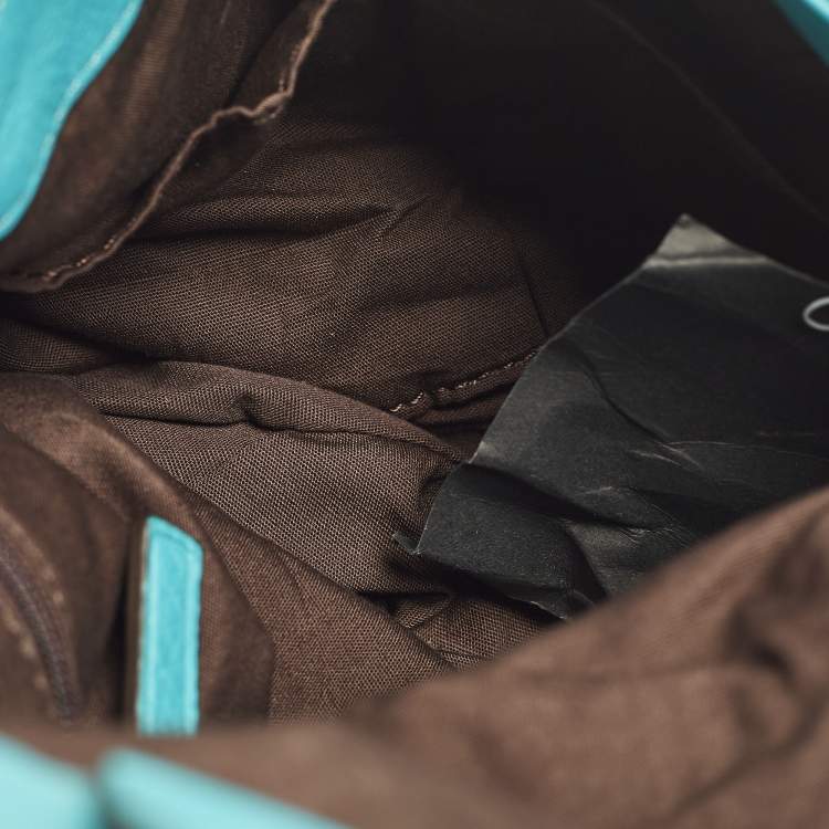 Pre Owned Marc by Marc Jacobs Classic Q Natasha Teal Green Leather Shoulder Bag