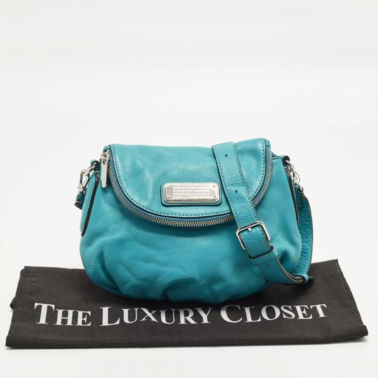 Pre Owned Marc by Marc Jacobs Classic Q Natasha Teal Green Leather Shoulder Bag