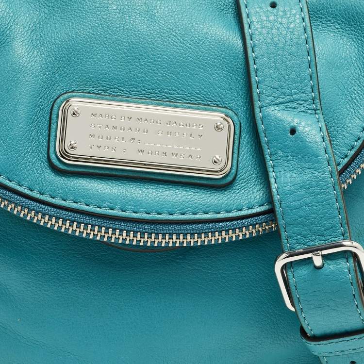 Pre Owned Marc by Marc Jacobs Classic Q Natasha Teal Green Leather Shoulder Bag