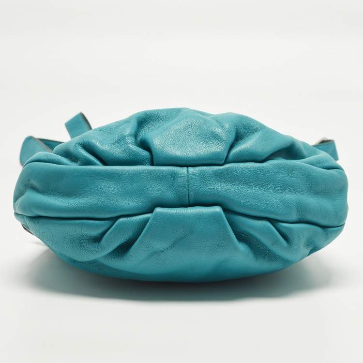 Pre Owned Marc by Marc Jacobs Classic Q Natasha Teal Green Leather Shoulder Bag