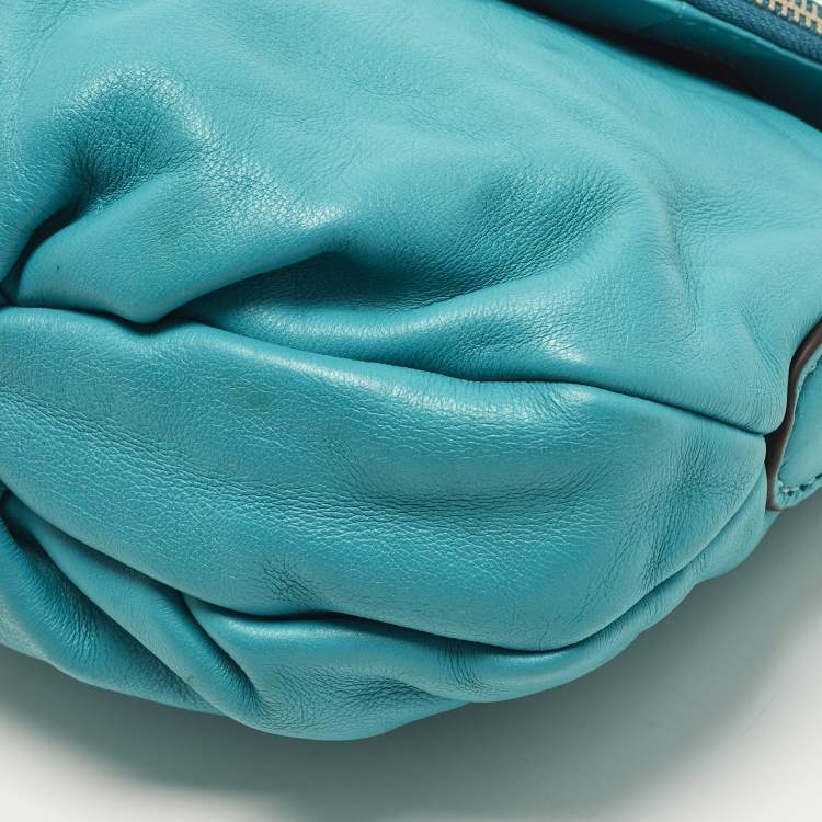 Pre Owned Marc by Marc Jacobs Classic Q Natasha Teal Green Leather Shoulder Bag