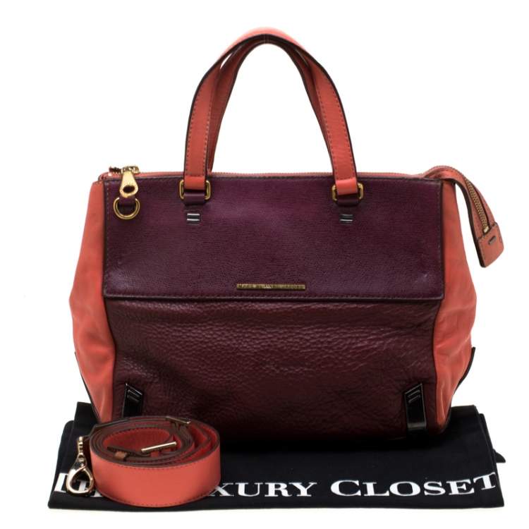 Pre Owned Marc by Marc Jacobs Tri Color Leather Sheltered Island Satchel