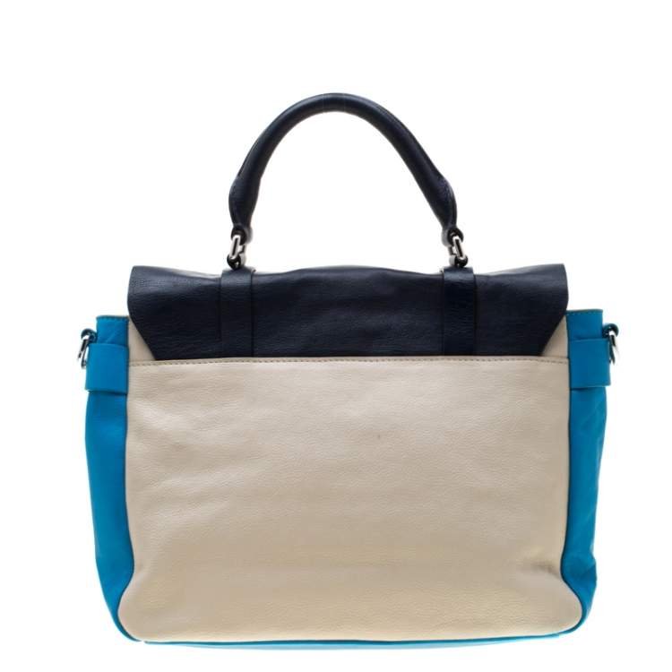 Pre Owned Marc by Marc Jacobs Tri Color Leather Werdie Top Handle Bag