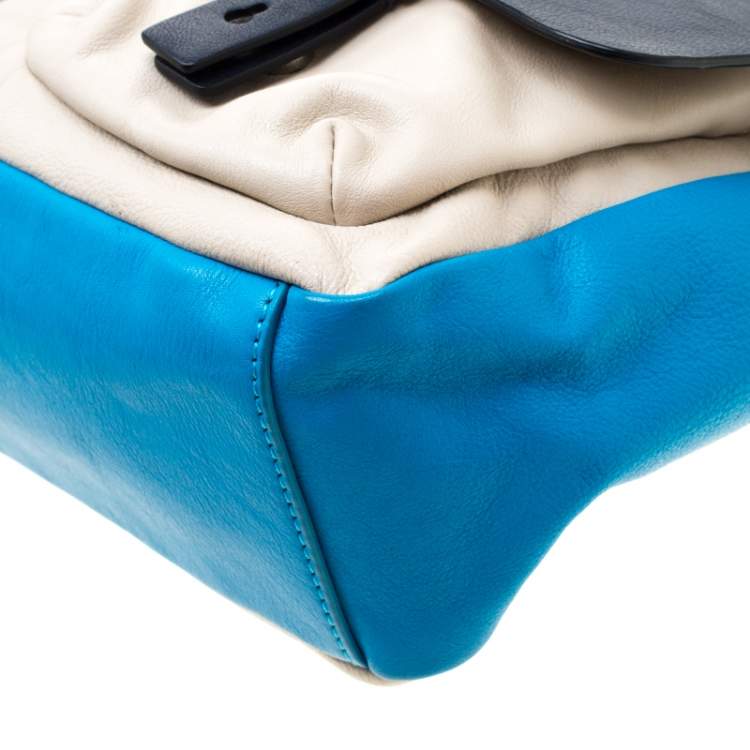 Pre Owned Marc by Marc Jacobs Tri Color Leather Werdie Top Handle Bag