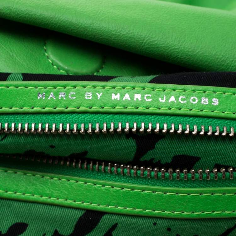 مملوكة مسبقًا Marc By Marc Jacobs Neon Green Leather Workwear Hobo