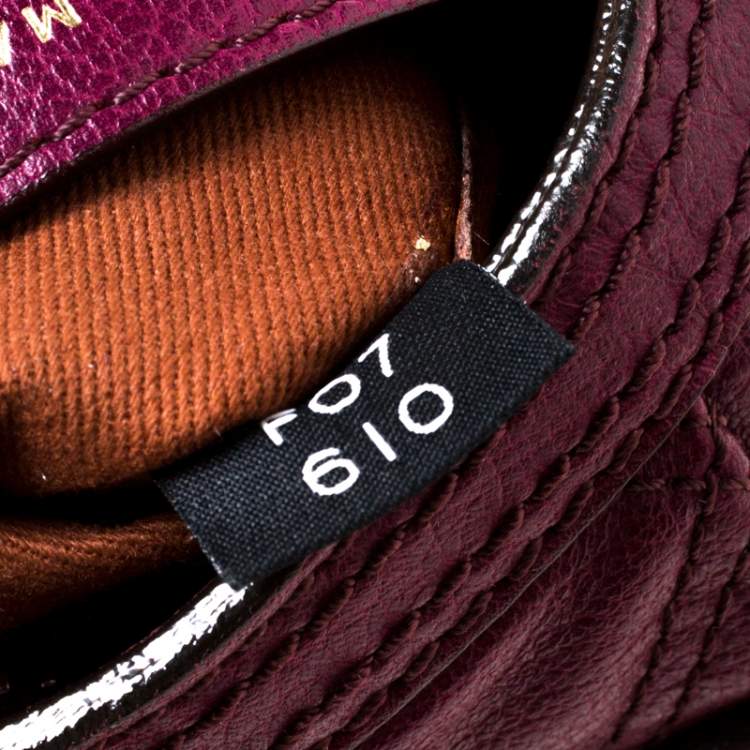 Pre Owned Marc Jacob Burgundy Quilted Leather Shoulder Bag