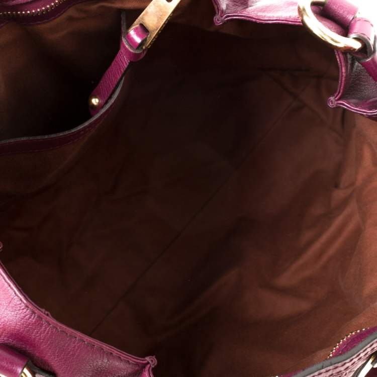 Pre Owned Marc Jacob Burgundy Quilted Leather Shoulder Bag