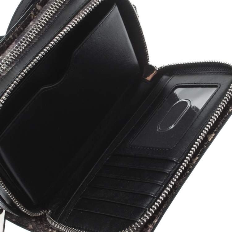 مملوكة مسبقًا Marc by Marc Jacobs Black Leather and Embossed Snakeskin Crossbody Bag