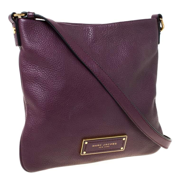 Pre Owned Marc by Marc Jacobs Purple Leather Crossbody Bag