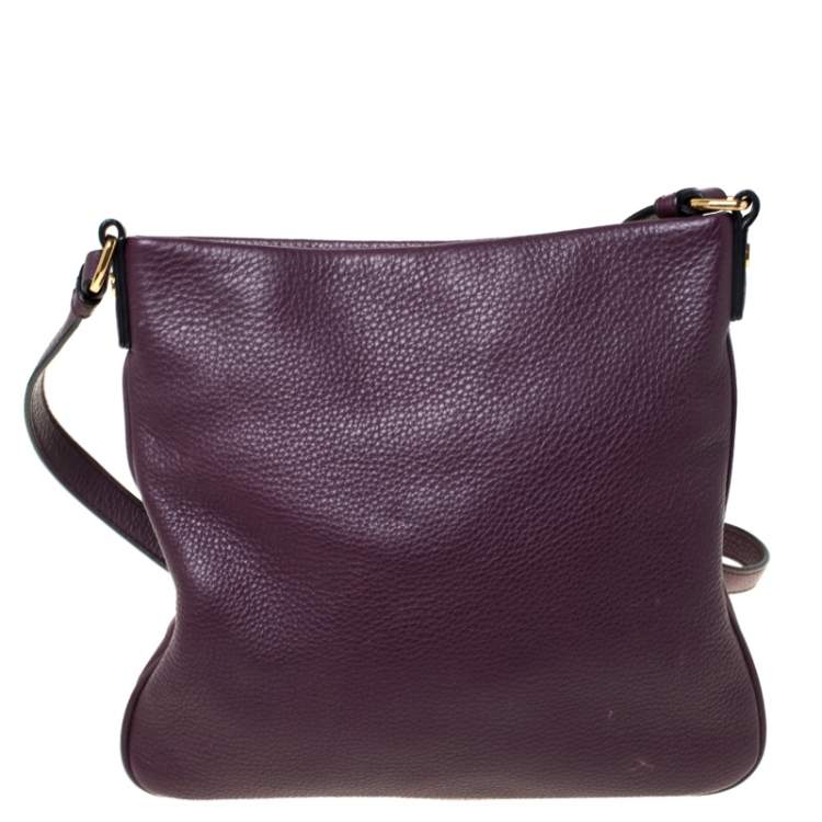 Pre Owned Marc by Marc Jacobs Purple Leather Crossbody Bag