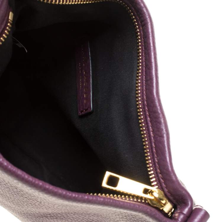 Pre Owned Marc by Marc Jacobs Purple Leather Crossbody Bag