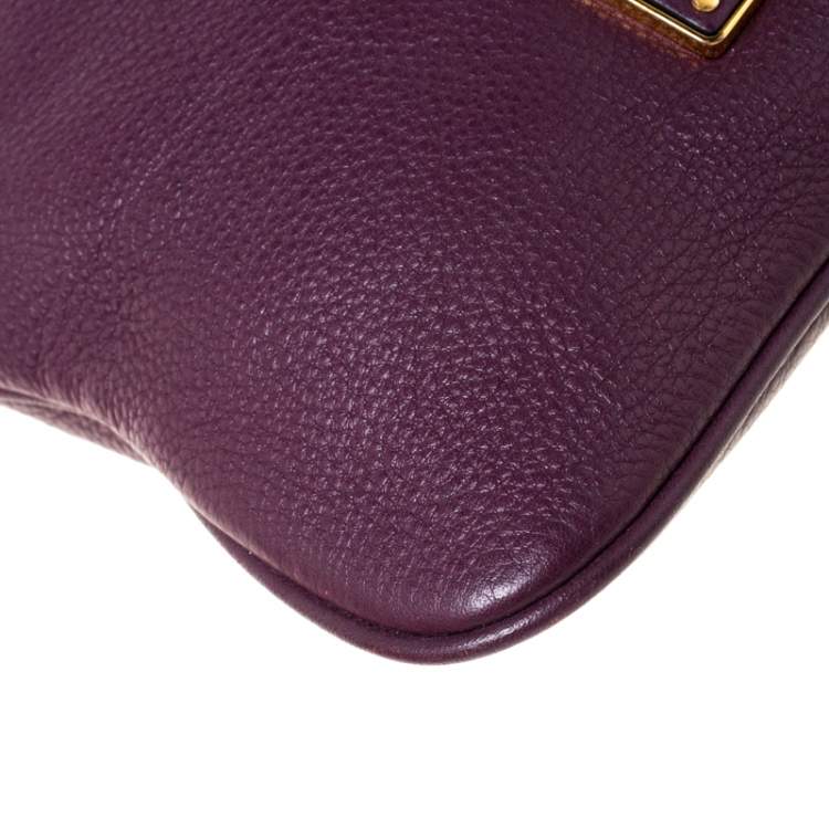 Pre Owned Marc by Marc Jacobs Purple Leather Crossbody Bag