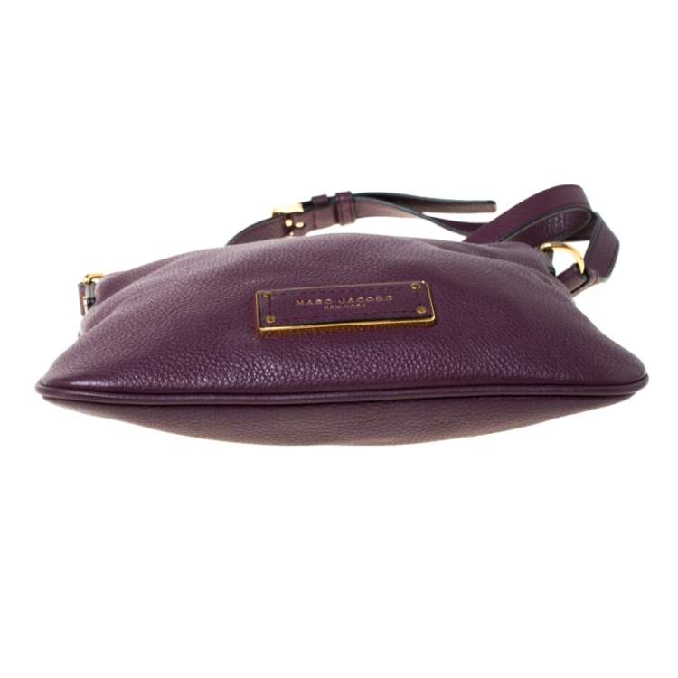 Pre Owned Marc by Marc Jacobs Purple Leather Crossbody Bag
