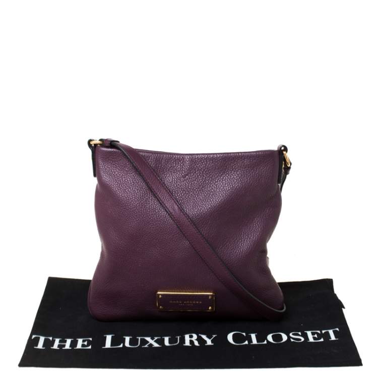 Pre Owned Marc by Marc Jacobs Purple Leather Crossbody Bag