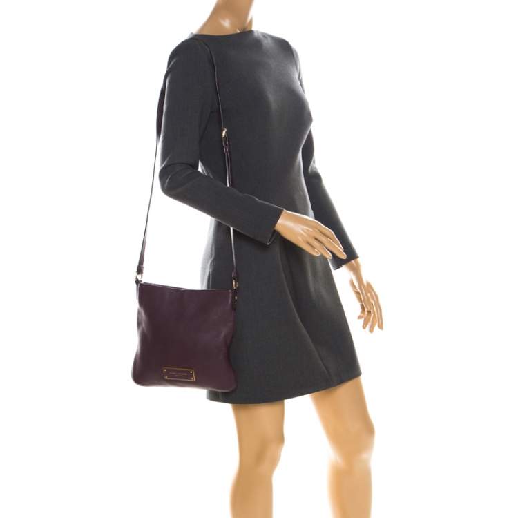 Pre Owned Marc by Marc Jacobs Purple Leather Crossbody Bag