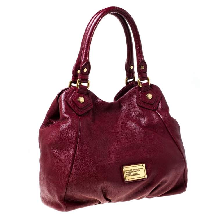 Pre Owned Marc by Marc Jacobs Burgundy Leather Tote 