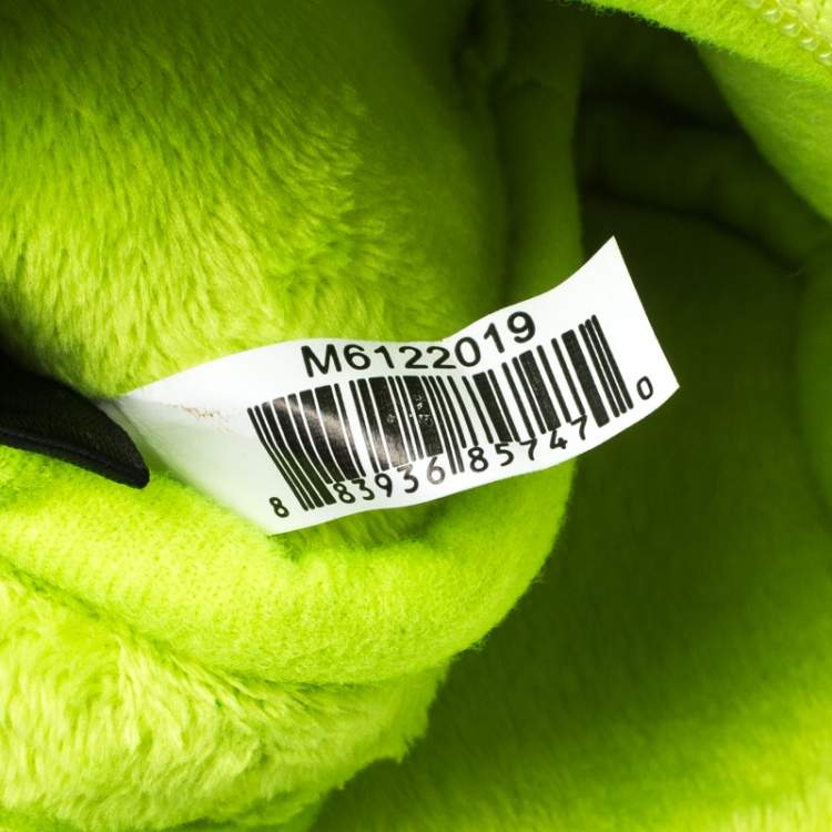 Pre Owned Marc by Marc Jacob Neon Green Dreamy Logo Fabric Wingnam Wristlet Pouch