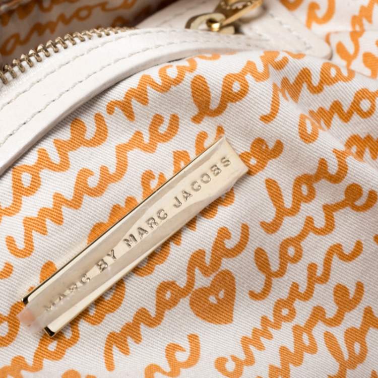 Pre Owned Marc by Marc Jacobs Off White Leather Satchel