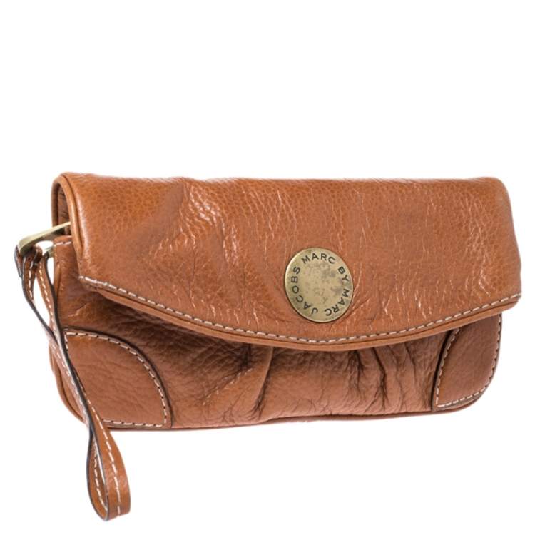 Pre Owned Marc by Marc Jacobs Brown Leather Wristlet