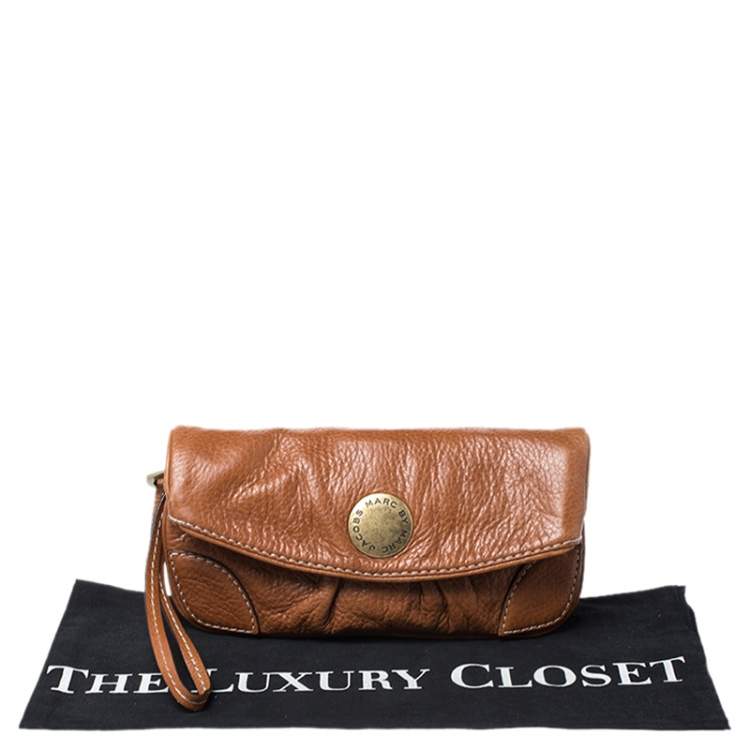 Pre Owned Marc by Marc Jacobs Brown Leather Wristlet