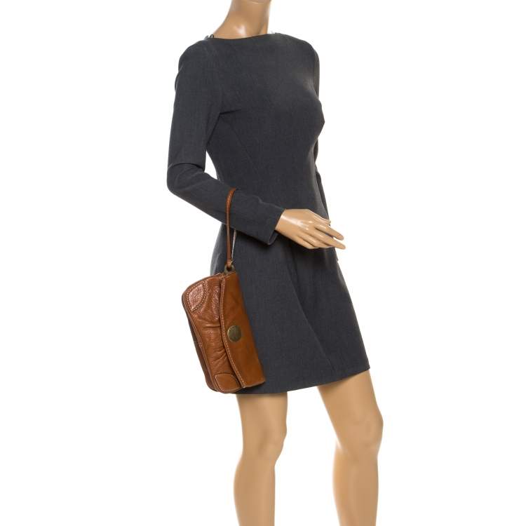 Pre Owned Marc by Marc Jacobs Brown Leather Wristlet
