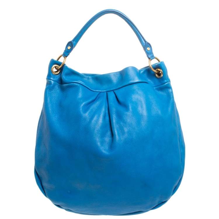 Pre Owned Marc by Marc Jacobs Blue Leather Classic Q Hillier Hobo