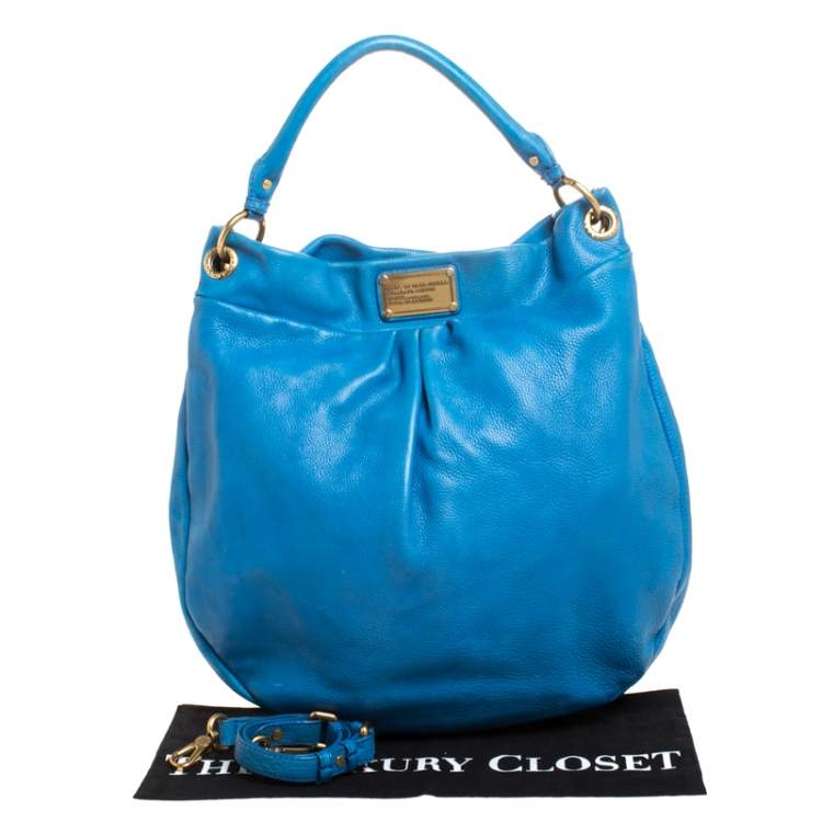 Pre Owned Marc by Marc Jacobs Blue Leather Classic Q Hillier Hobo