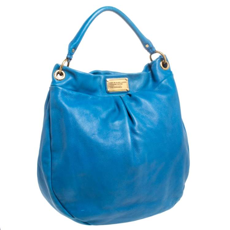 Pre Owned Marc by Marc Jacobs Blue Leather Classic Q Hillier Hobo
