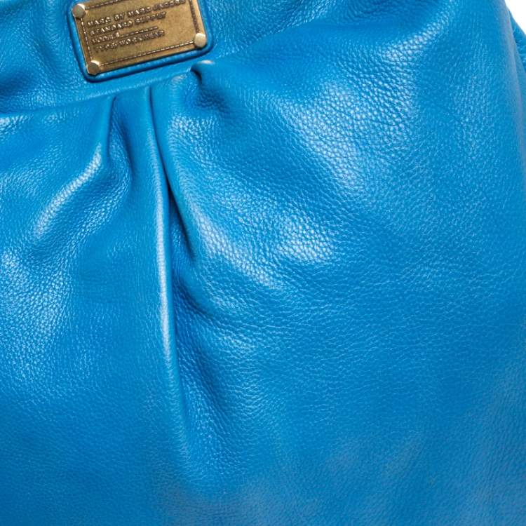 Pre Owned Marc by Marc Jacobs Blue Leather Classic Q Hillier Hobo