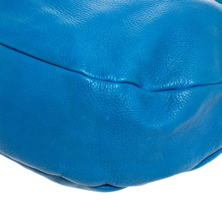 Pre Owned Marc by Marc Jacobs Blue Leather Classic Q Hillier Hobo