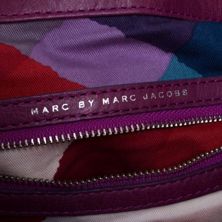 Pre Owned Marc by Marc Jacobs Fuchsia Leather Top Handle Bag