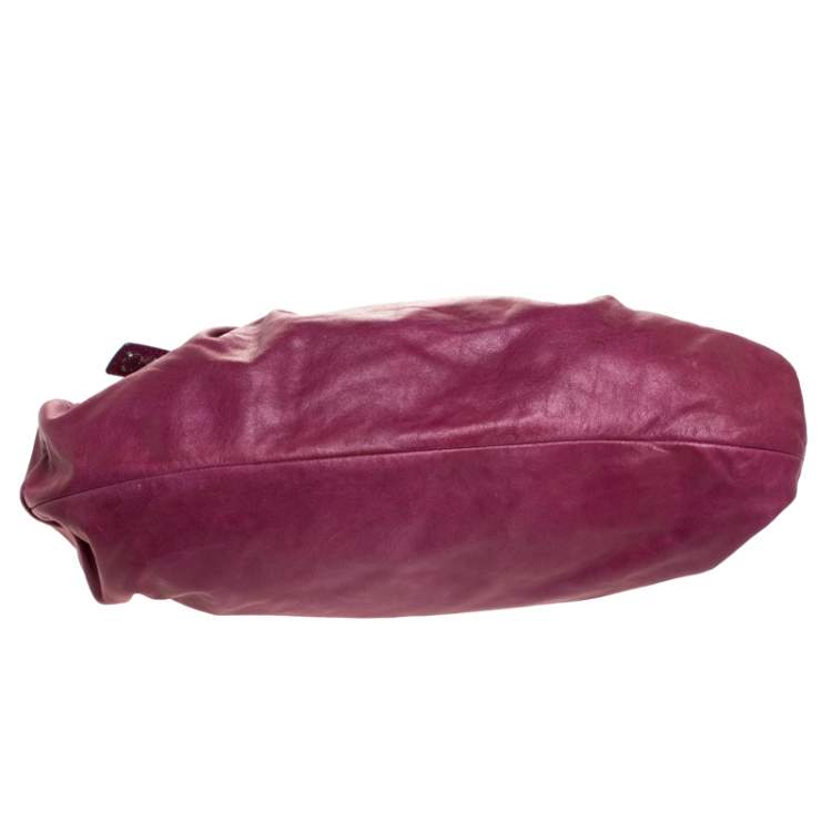 Pre Owned Marc by Marc Jacobs Fuchsia Leather Top Handle Bag