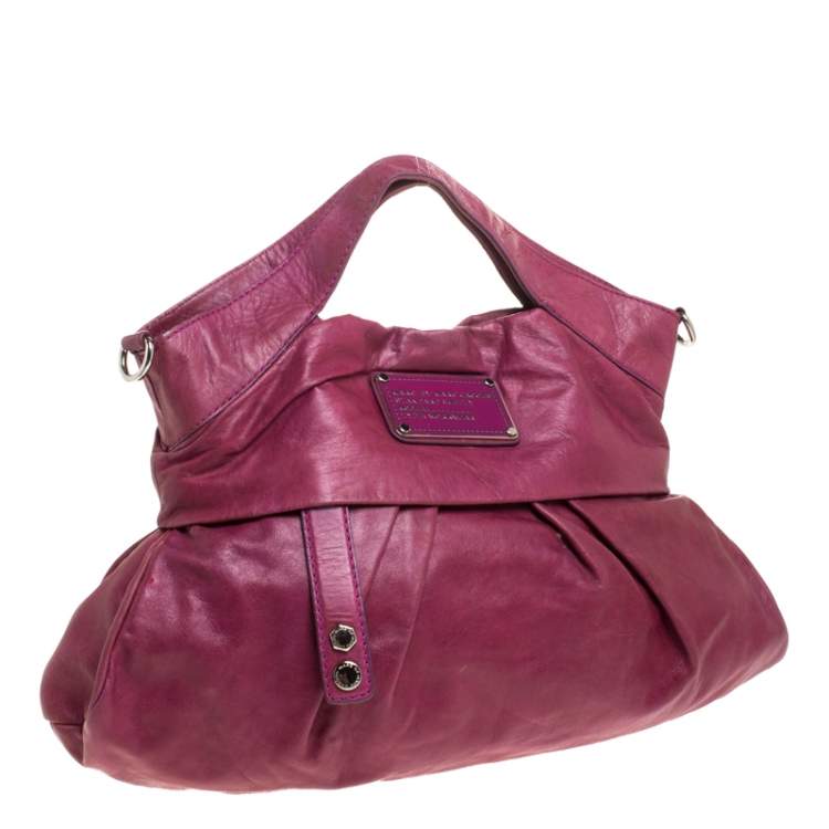 Pre Owned Marc by Marc Jacobs Fuchsia Leather Top Handle Bag