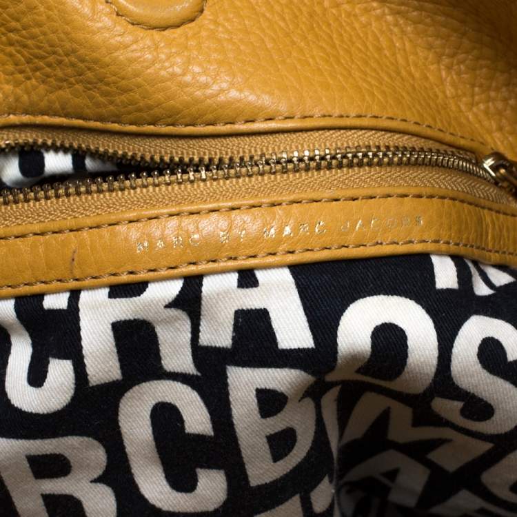 Pre Owned Marc by Marc Jacobs Yellow Leather Classic Q Hillier Hobo