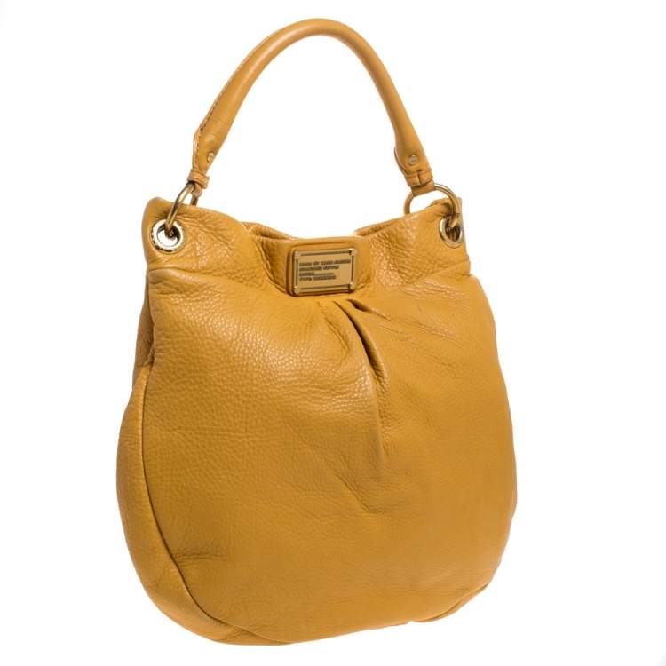 Pre Owned Marc by Marc Jacobs Yellow Leather Classic Q Hillier Hobo