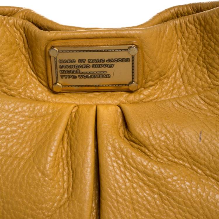 Pre Owned Marc by Marc Jacobs Yellow Leather Classic Q Hillier Hobo