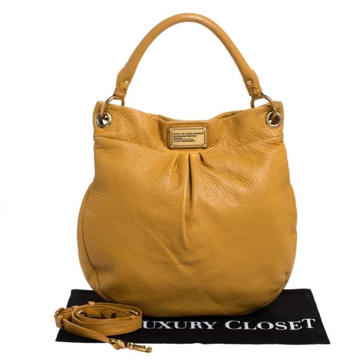 Pre Owned Marc by Marc Jacobs Yellow Leather Classic Q Hillier Hobo