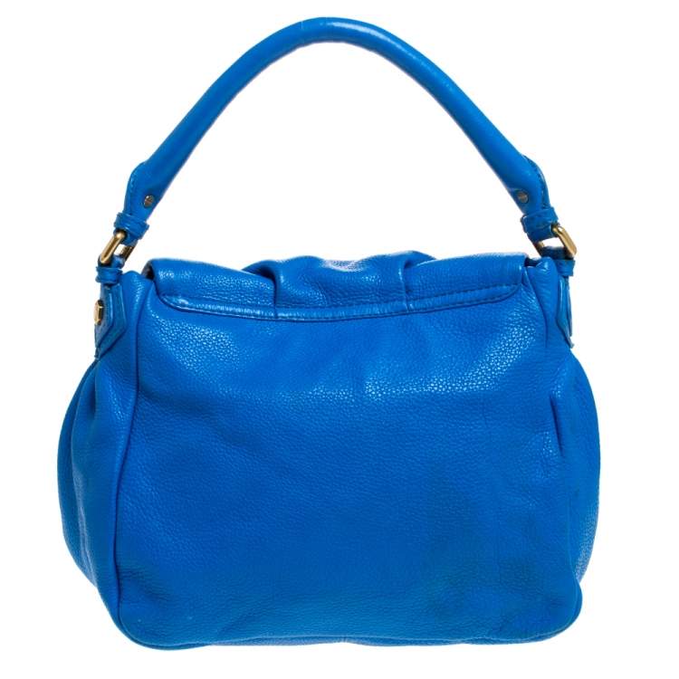 Pre Owned Marc by Marc Jacobs Blue Leather Classic Q Lil Ukita Top Handle Bag